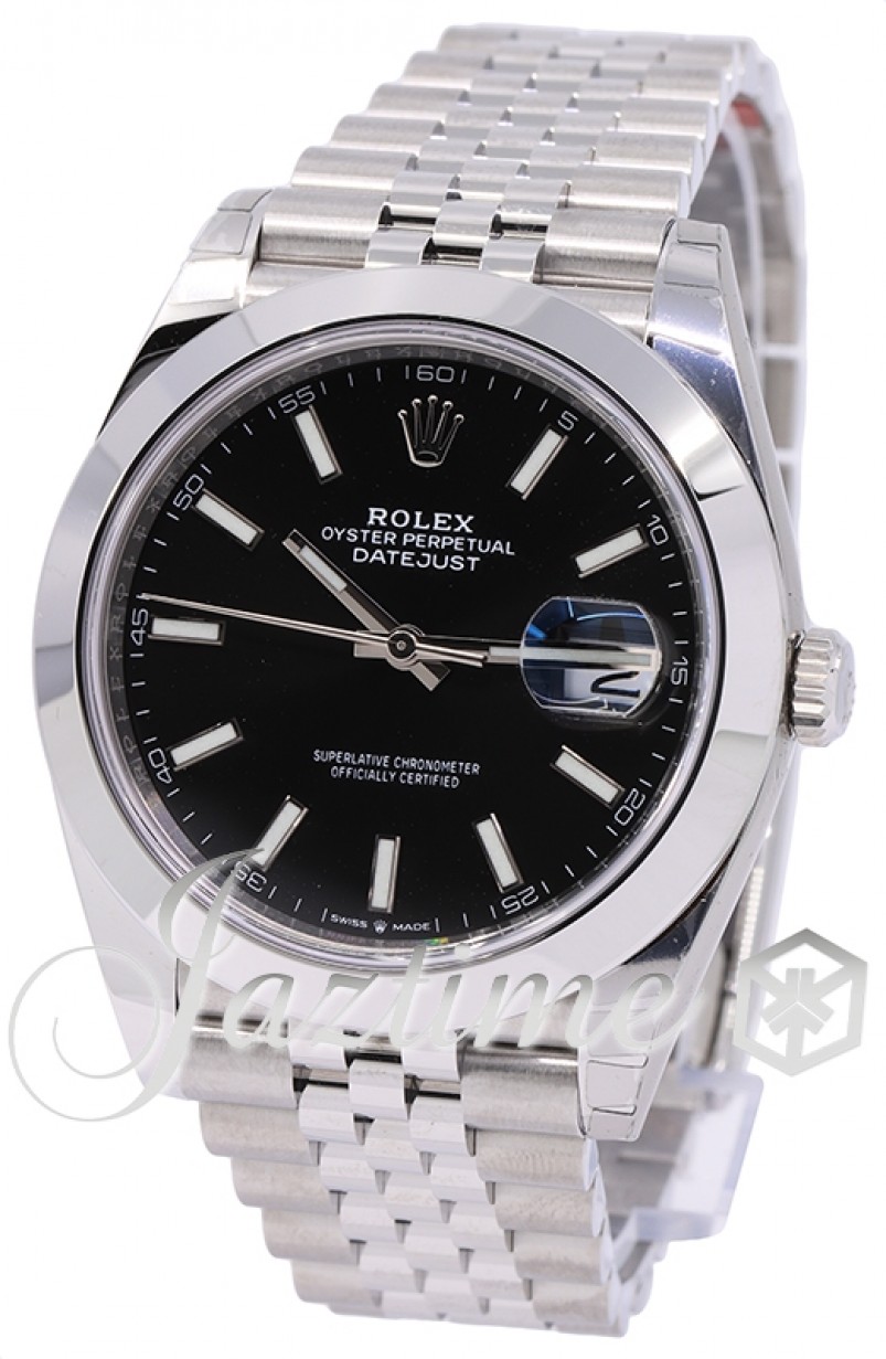 Rolex Datejust 41 126300 Black Index Domed Stainless Steel Jubilee 41mm  Automatic - BRAND NEW