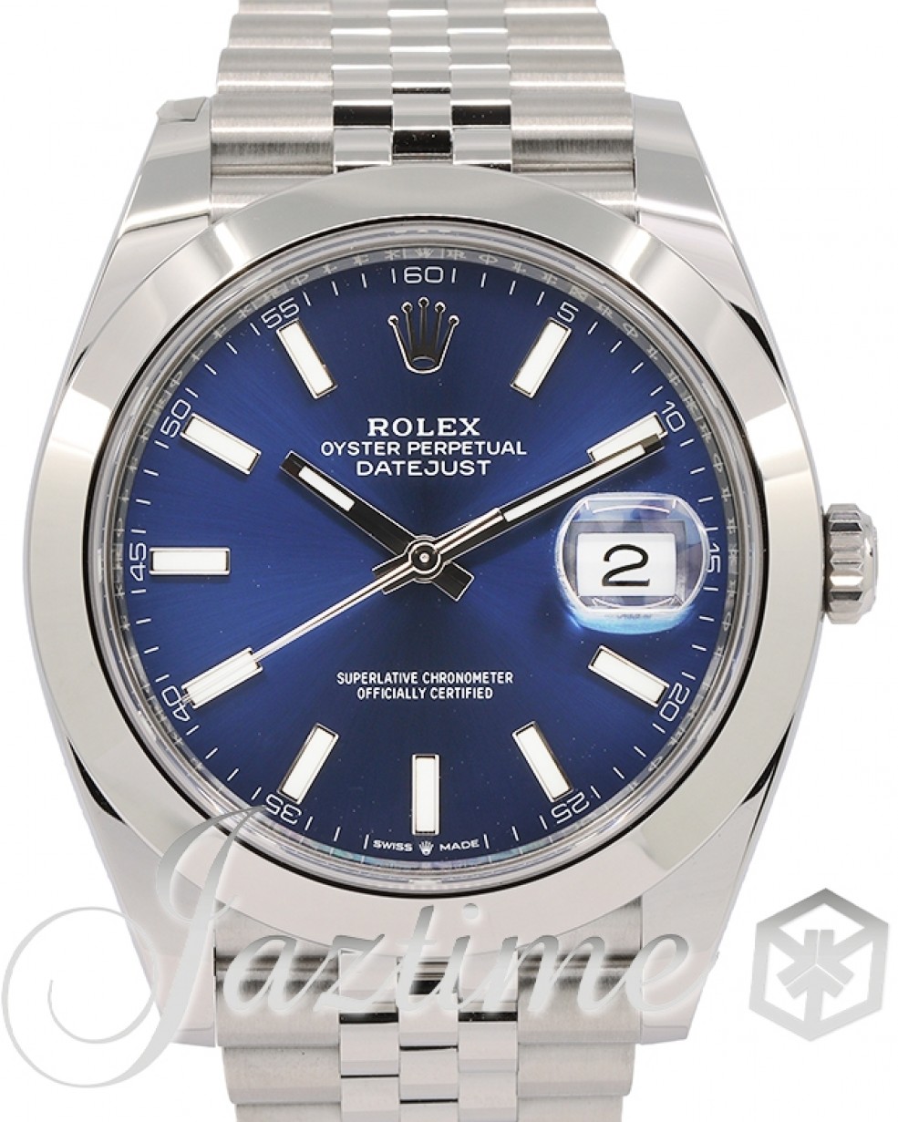Rolex Datejust 41 126300 Blue Index Domed Stainless Steel Jubilee 41mm  Automatic - BRAND NEW