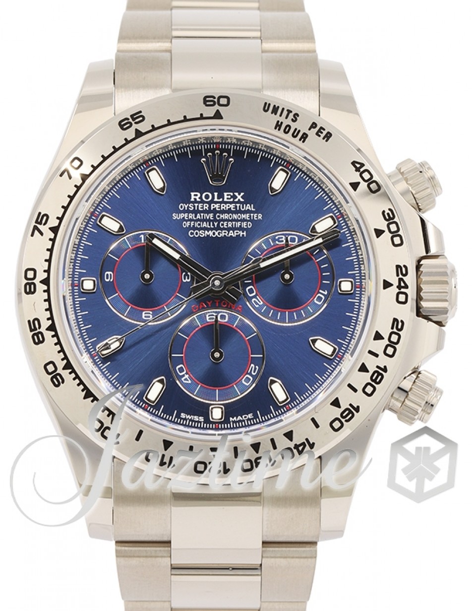 Rolex Cosmograph Daytona 116509 40mm Blue Index White Gold Oyster BRAND NEW