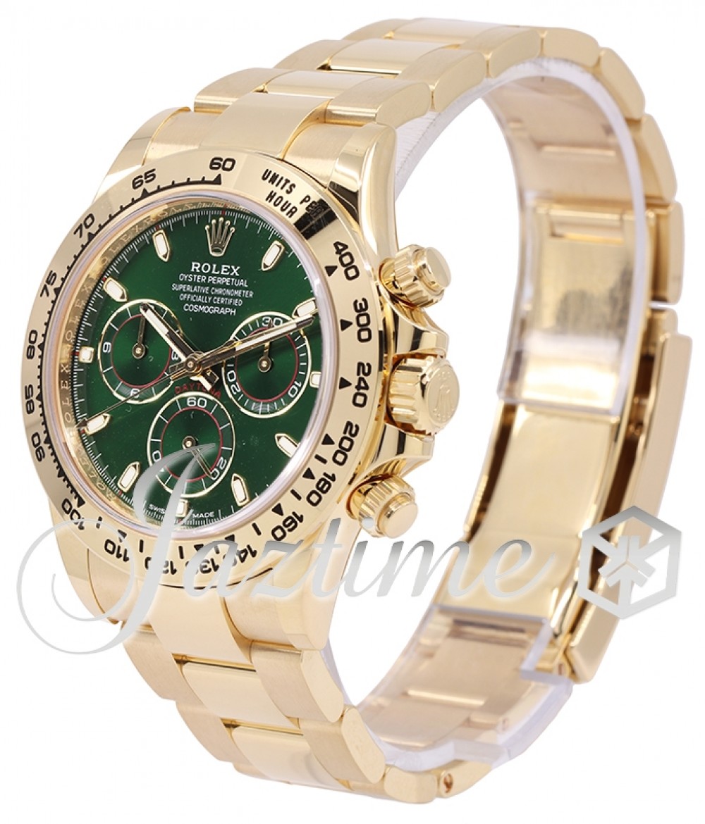 Rolex Cosmograph Daytona 116508 Green Index Tachymetre Yellow Gold Oyster  BRAND NEW