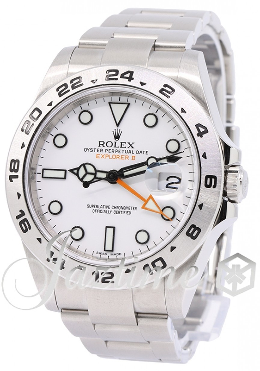 Rolex Explorer II 216570 White 42mm GMT Steve McQueen Stainless Steel -  BRAND NEW