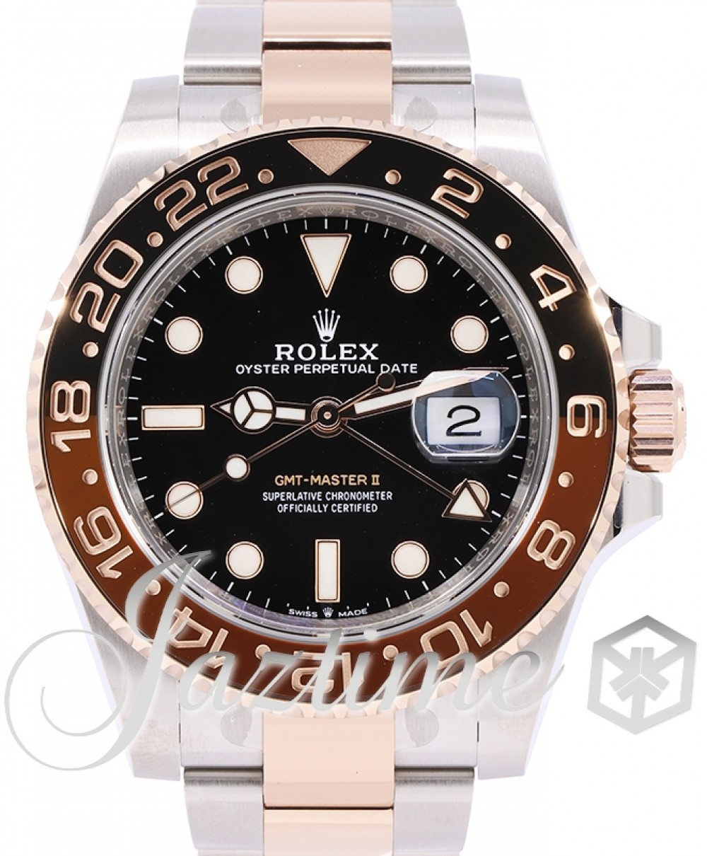 Rolex GMT-Master II 126711CHNR Black/Brown Bezel Rose Gold Stainless Steel  Oyster 40mm - BRAND NEW