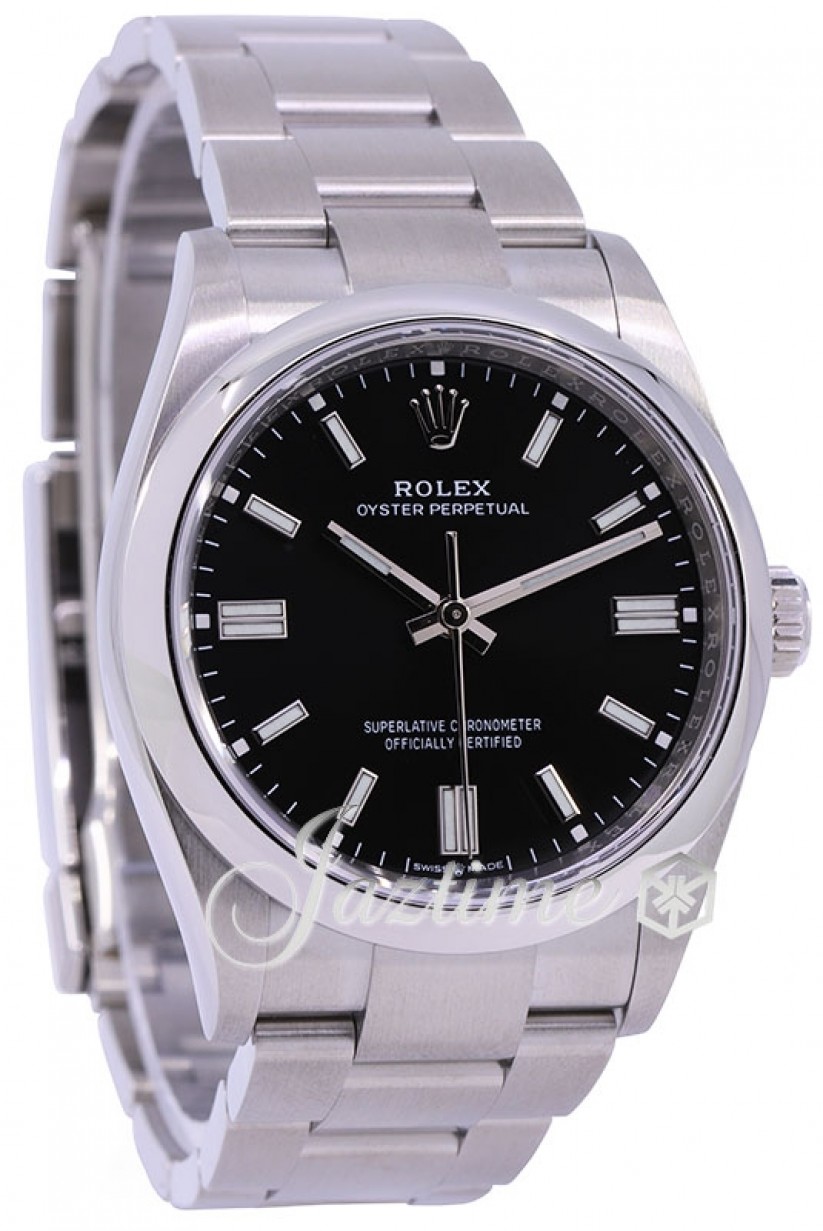 Rolex Oyster Perpetual 36 Stainless Steel Black Index Dial & Smooth Domed  Bezel Oyster Bracelet 126000 - BRAND NEW