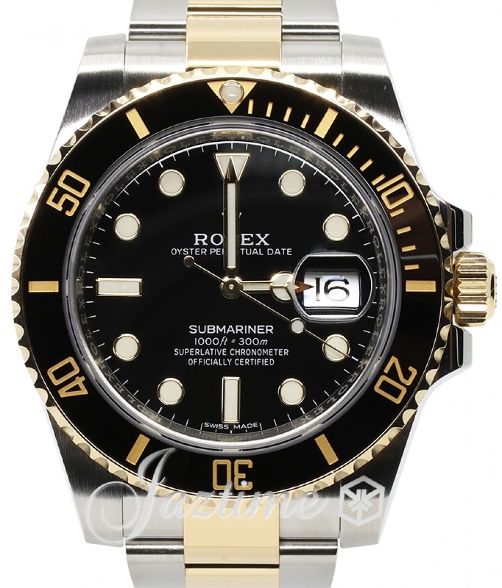 Rolex Submariner Date Yellow Gold/Steel Black Dial & Ceramic Bezel Oyster  Bracelet 116613LN - PRE-OWNED