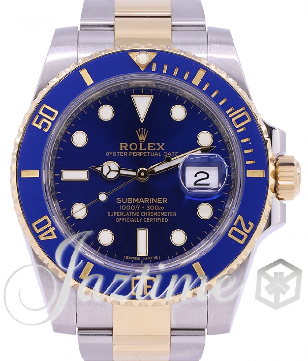 Rolex Submariner 116613LB Men's 40mm Blue Ceramic Two-Tone 18k Yellow Gold  Stainless Steel Oyster Date - PRE-OWNED
