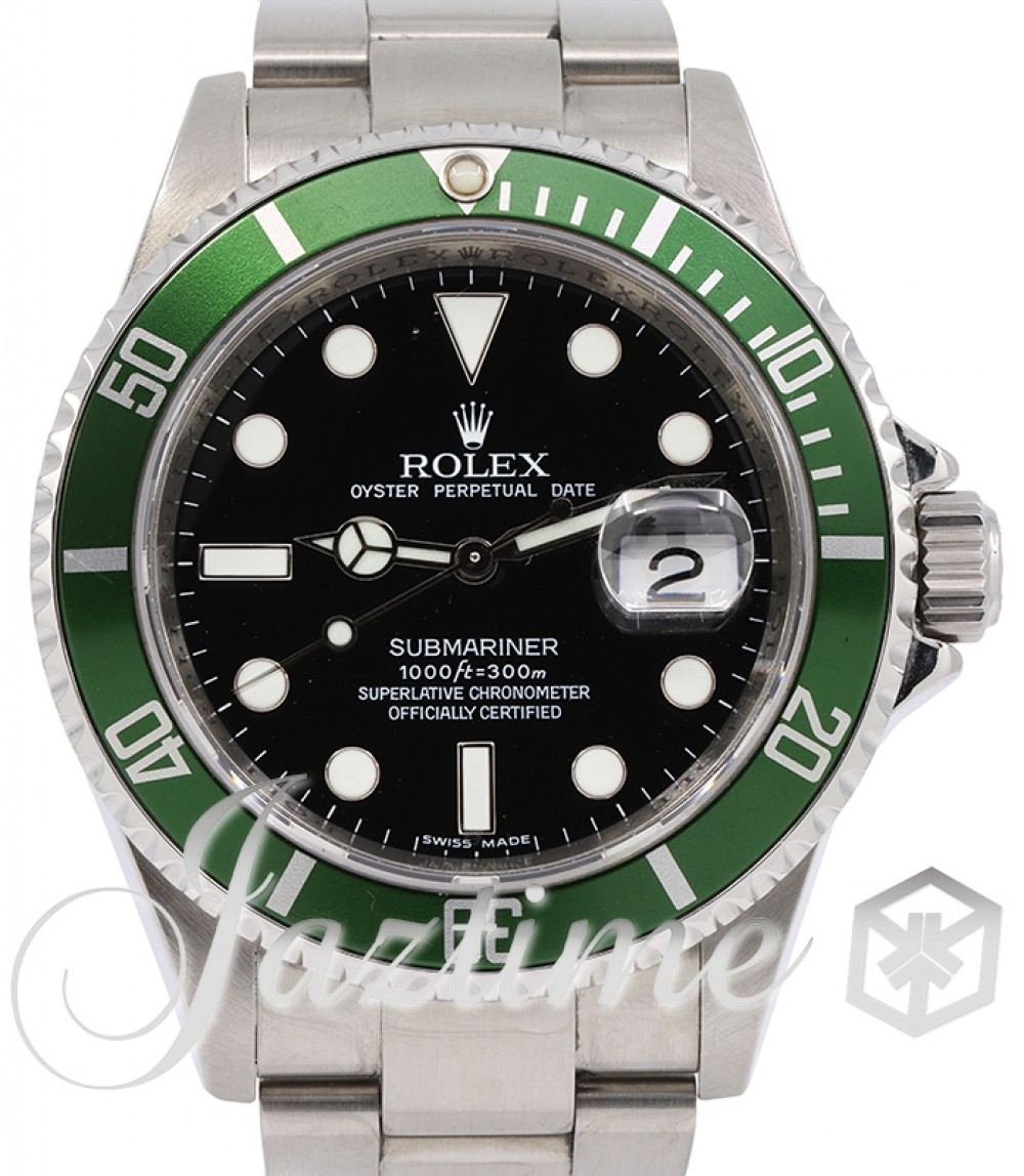 Rolex Submariner Green 50th Anniversary Black Date