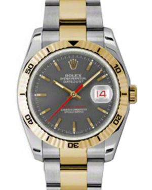 Rolex Datejust 36 Yellow Gold/Steel Steel Index Dial & Turn-O-Graph Thunderbird Bezel Oyster 116263