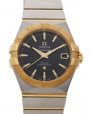 Omega Constellation Co-Axial 123.20.35.20.06.001 35mm Grey Index Roman Yellow Gold Stainless Steel - BRAND NEW