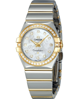 OMEGA 123.25.27.60.55.007 CONSTELLATION QUARTZ 27mm STEEL AND YELLOW GOLD BRAND NEW