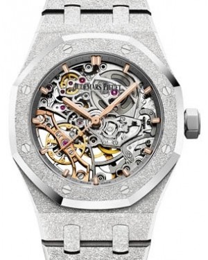 Audemars Piguet Royal Oak Double Balance Wheel Openworked Frosted White Gold 37mm 15466BC.GG.1259BC.01