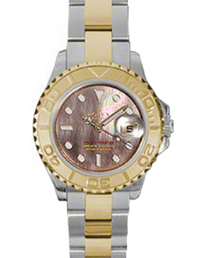 Rolex Yacht-Master 29 169623-BMOP Dark Mother of Pearl White Dial Yellow Gold Bezel Yellow Gold Stainless Steel Oyster - BRAND NEW