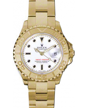 Rolex Yacht-Master 29 169628-WHT White Black Dial Yellow Gold Oyster - BRAND NEW