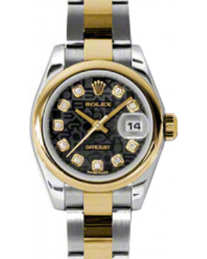 Rolex Lady-Datejust 26 179163-BLKJDO Black Jubilee Diamond Yellow Gold Stainless Steel Oyster - BRAND NEW