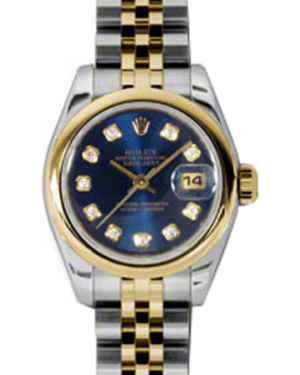 Rolex Lady-Datejust 26 179163-BLUDJ Blue Diamond Yellow Gold Stainless Steel Jubilee - BRAND NEW