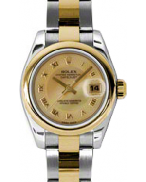 Rolex Lady-Datejust 26 179163-CDMOPRO Champagne Decorated Mother of Pearl Roman Yellow Gold Stainless Steel Oyster - BRAND NEW
