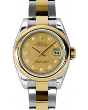 Rolex Lady-Datejust 26 179163-CGDMOPDO Champagne Goldust Mother of Pearl Diamond Yellow Gold Stainless Steel Oyster - BRAND NEW