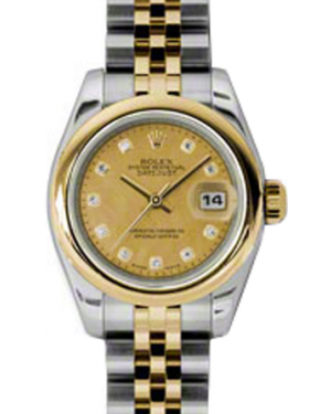 Rolex Lady-Datejust 26 179163-CGMOPDJ Champagne Goldust Mother of Pearl Diamond Yellow Gold Stainless Steel Jubilee - BRAND NEW