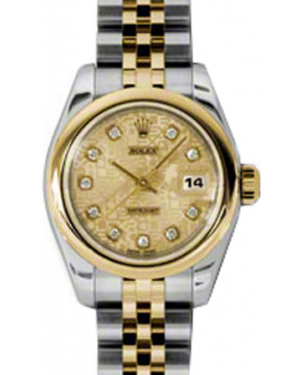 Rolex Lady-Datejust 26 179163-CHPJDJ Champagne Jubilee Diamond Yellow Gold Stainless Steel Jubilee - BRAND NEW
