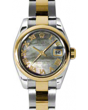 Rolex Lady-Datejust 26 179163-DMOPRO Dark Mother of Pearl Roman Yellow Gold Stainless Steel Oyster - BRAND NEW