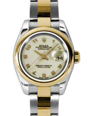 Rolex Lady-Datejust 26 179163-IVRAO Ivory Arabic Yellow Gold Stainless Steel Oyster - BRAND NEW