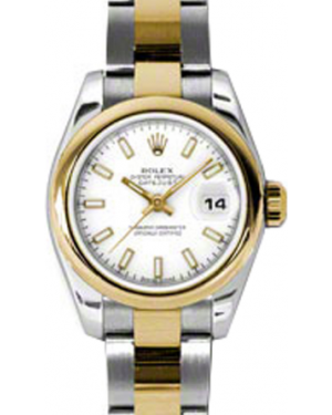 Rolex Lady-Datejust 26 179163-WHTSO White Index Yellow Gold Stainless Steel Oyster - BRAND NEW