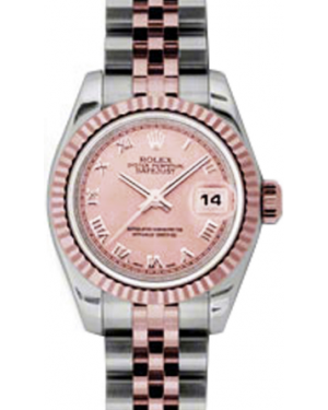 Rolex Lady-Datejust 26 179171-PCHRJ Pink Champagne Roman Fluted Rose Gold Stainless Steel Jubilee - BRAND NEW