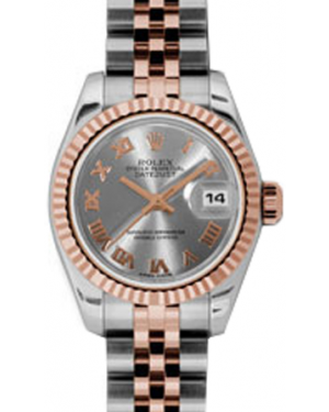 Rolex Lady-Datejust 26 179171-STLRJ Steel Roman Fluted Rose Gold Stainless Steel Jubilee - BRAND NEW
