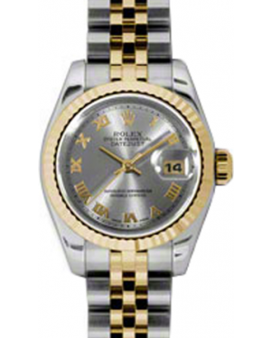 Rolex Lady-Datejust 26 179173-SGRYRJ Steel Roman Fluted Yellow Gold Stainless Steel Jubilee - BRAND NEW