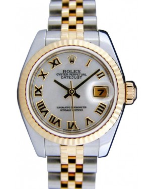Rolex Datejust 179173 26mm Silver Roman 18k Yellow Gold Jubilee BRAND NEW