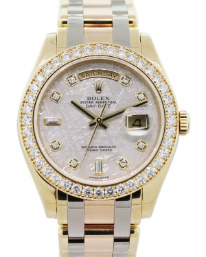 Rolex Day-Date Special Edition 18948-MTRDDT 39mm Meteorite Diamond Yellow & White Gold Tridor - BRAND NEW