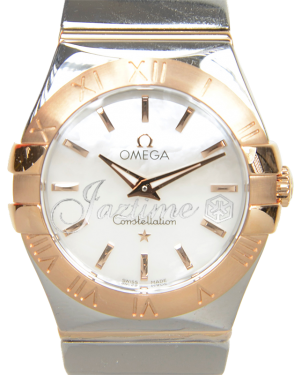 OMEGA 123.20.27.60.05.003 CONSTELLATION QUARTZ 27mm STEEL AND RED GOLD BRAND NEW