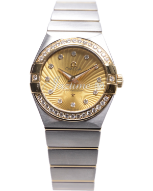 OMEGA 123.25.27.60.58.001 CONSTELLATION QUARTZ 27mm STEEL AND YELLOW GOLD BRAND NEW