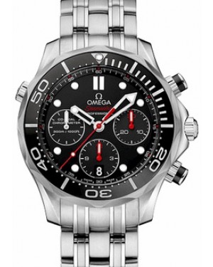 Omega 212.30.42.50.01.001 Seamaster Diver 300M Co-Axial Chronograph 41.5mm Black Stainless Steel BRAND NEW