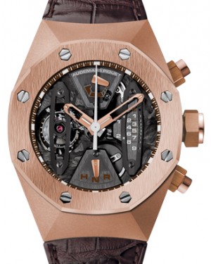 Audemars Piguet 26223OR.OO.D099CR.01 Royal Oak Concept Tourbillon Chronograph 44mm Openworked Rose Gold Leather BRAND NEW