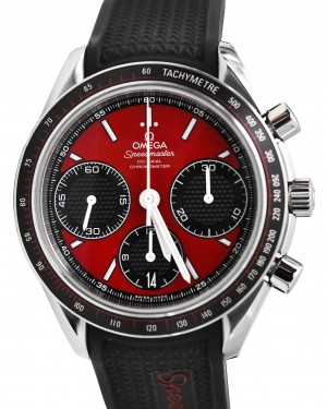 Omega Speedmaster 326.32.40.50.11.001 Racing Co-Axial Red Stainless Steel Rubber Chronograph 40mm BRAND NEW