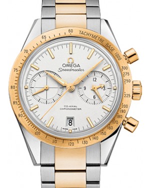 Omega Speedmaster '57 Co-Axial Chronometer Chronograph 41.5mm Silver Dial Stainless Steel Yellow Gold Bracelet 331.20.42.51.02.001 - BRAND NEW
