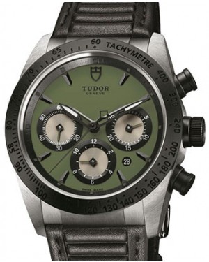 Tudor Fastrider Chronograph 42010N-Green Green Index Stainless Steel & Leather 42mm - BRAND NEW