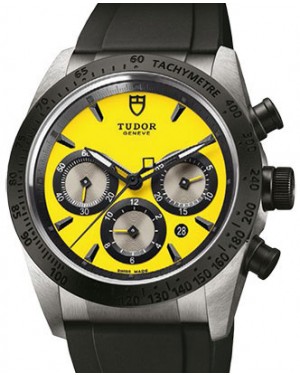 Tudor Fastrider Chronograph 42010N-Yellow Yellow Index Stainless Steel & Rubber 42mm BRAND NEW