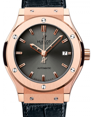 Hublot Classic Fusion 511.PX.7080.LR Silver Index Rose Gold & Leather 45mm BRAND NEW