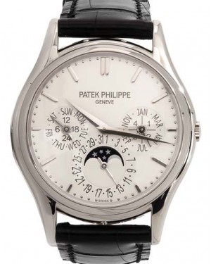 Patek Philippe 5140G-001 Grand Complications 37.2mm White Opaline Index White Gold Leather Automatic BRAND NEW
