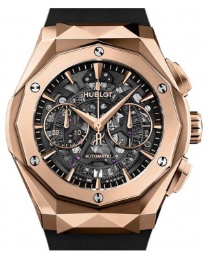 Hublot Classic Fusion Aerofusion Chronograph Orlinski King Gold 525.OX.0180.RX.ORL18 Skeleton Index King Gold Rubber 45mm - BRAND NEW