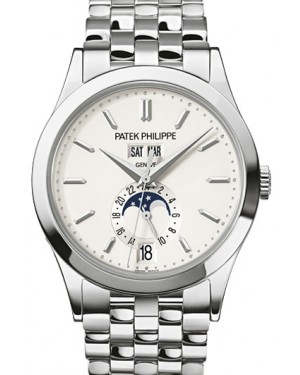 Patek Philippe Complications Day-Date Annual Calendar Moon Phases White Gold Silver Opaline Dial 5396/1G-010 - BRAND NEW