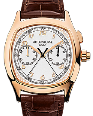 Patek Philippe 5950R-001 Grand Complications 37 × 44.6mm Silver Satin Arabic Rose Gold Leather - BRAND NEW