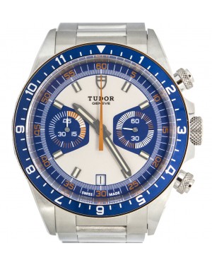 Tudor Heritage Chronograph 70330B-95740 Blue & Silver Index Stainless Steel 42mm 
