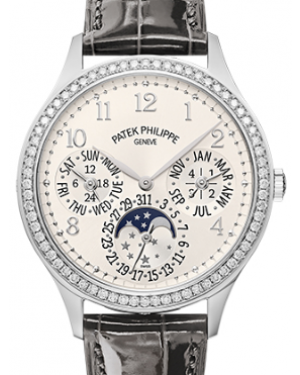 Patek Philippe Grand Complications Ladies First Perpetual Calendar White Gold Silver Dial 35.1mm Diamond Bezel 7140G-001 - BRAND NEW