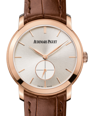 Audemars Piguet 77238OR.OO.A088CR.01 Jules Audemars Small Seconds 33mm Silver Index Rose Gold Leather BRAND NEW