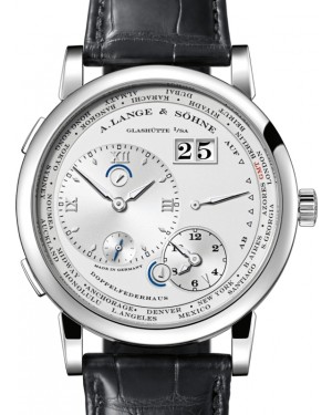 A Lange Sohne Lange 1 Time Zone White Gold 41.9mm Argente Silver Dial 116.039 - BRAND NEW