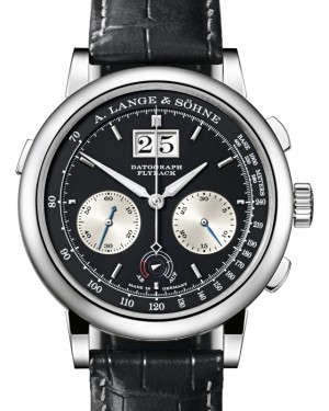 A Lange Sohne Saxonia Datograph Up/Down Platinum 41mm Black Dial 405.035 - BRAND NEW