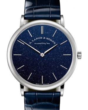 A Lange Sohne Saxonia Thin White Gold 39mm Blue Gold Flux Dial 205.086 - BRAND NEW
