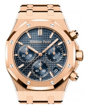 Audemars Piguet Royal Oak Chronograph 41mm Rose Gold Blue Dial 26240OR.OO.1320OR.05 - BRAND NEW